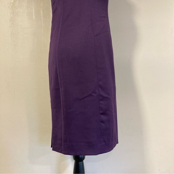 Pendleton 100% Virgin Wool Sleeveless Sheath Dress Purple Sz 8 Made in USA 2000s - Picture 7 of 16